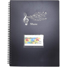 A4 Size 20-Pocket Sheet Music Folder - Song File Clef Paper Storage Holder