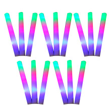 15 Pcs LED Glow Sticks Bulk Foam Stick Glow Batons with 3 Modes Flashing Effect,Glow in the Dark Party Supplies