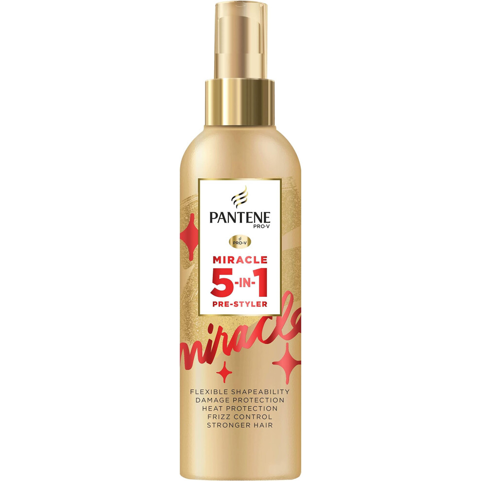 PANTENE Heat Protection Spray Leave In Conditioner 5-In-1 200ml Styling Hairspray Primer Shaping Protecting and Nourishing Hair Treatment