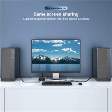 KVM USB C Two-Way Switch 1X2/2X1 USB 3.1 Splitter Data Video Switcher 8K @30Hz PD 100W for PC Monitor Mobile Phone