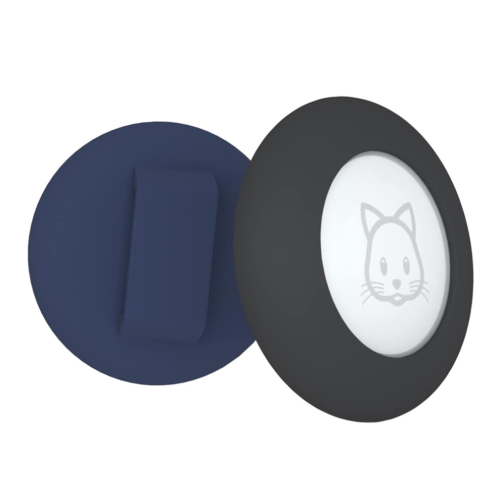 Jojomino Collar Holder, For Air Tag Collar Holder Compatible For Gps Tracker,2Pack Case Cover And Black/Blue