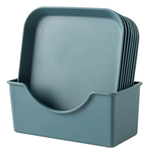 Household Japanese Bone Plate, Square Snack Plate, Plastic Fruit Bone Plate, Cake Plate, Table Plate E