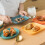 Household Japanese Bone Plate, Square Snack Plate, Plastic Fruit Bone Plate, Cake Plate, Table Plate E 4