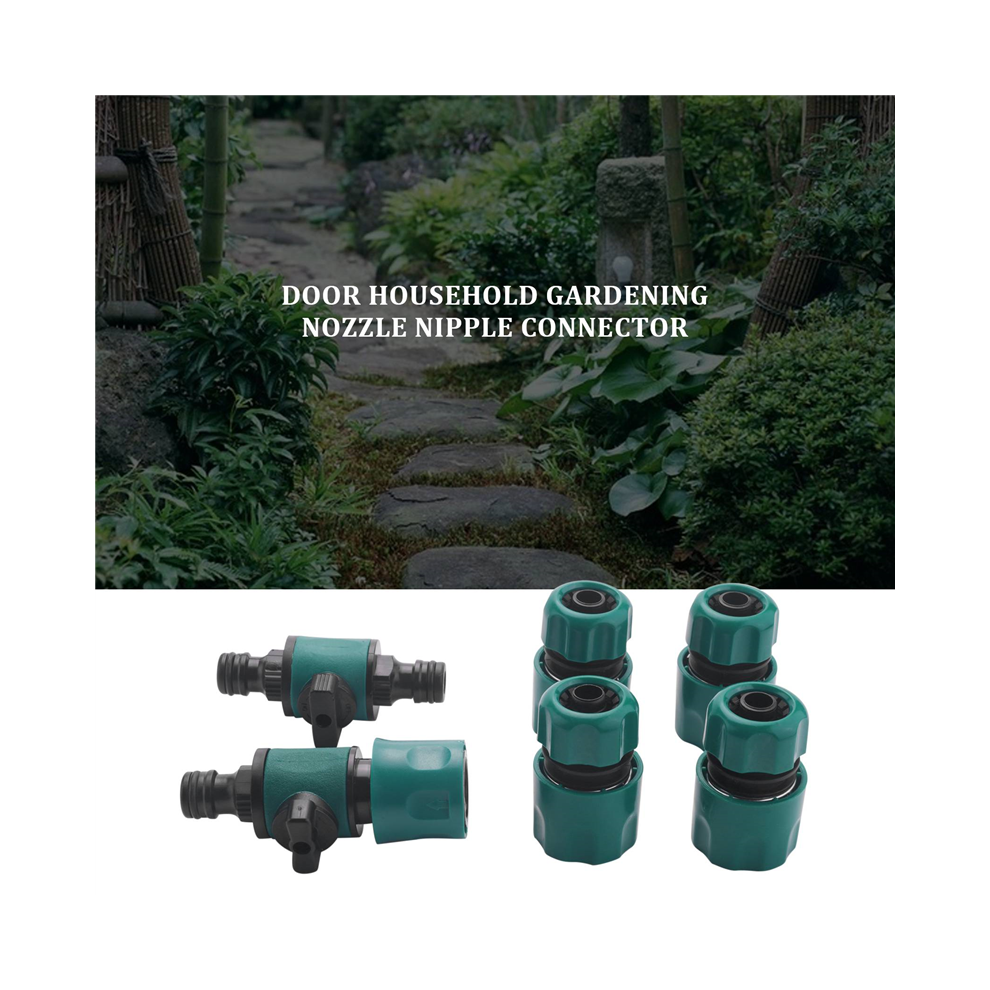 Release in Line Shut Off Valve for Join Garden Hose Pipe Tube, Double Male Connector Valve Extender with Matching Hose