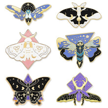 6 Pcs Butterfly Pins Enamel Pin Set Lapel Pins Brooches Luminous Cute Fireflies Backpack and Jackets Pins for Women