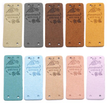 50Pcs Handmade Label Hang Tags for Handmade with Love Tags Leather Tags for Clothes Gifts Bags Sewing Accessories