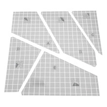 5Pcs Quilting Cutting Template Grids - Crazier Eights Ruler Set (Acrylic) for Home Quilting, Scrap Fabric Blocks & Borders