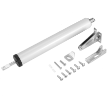 Pneumatic Door Closer - Soft Close, 0-100 Adjustable Angle, Speed Control, Auto Return, Aluminum Alloy, 23cm, Silver