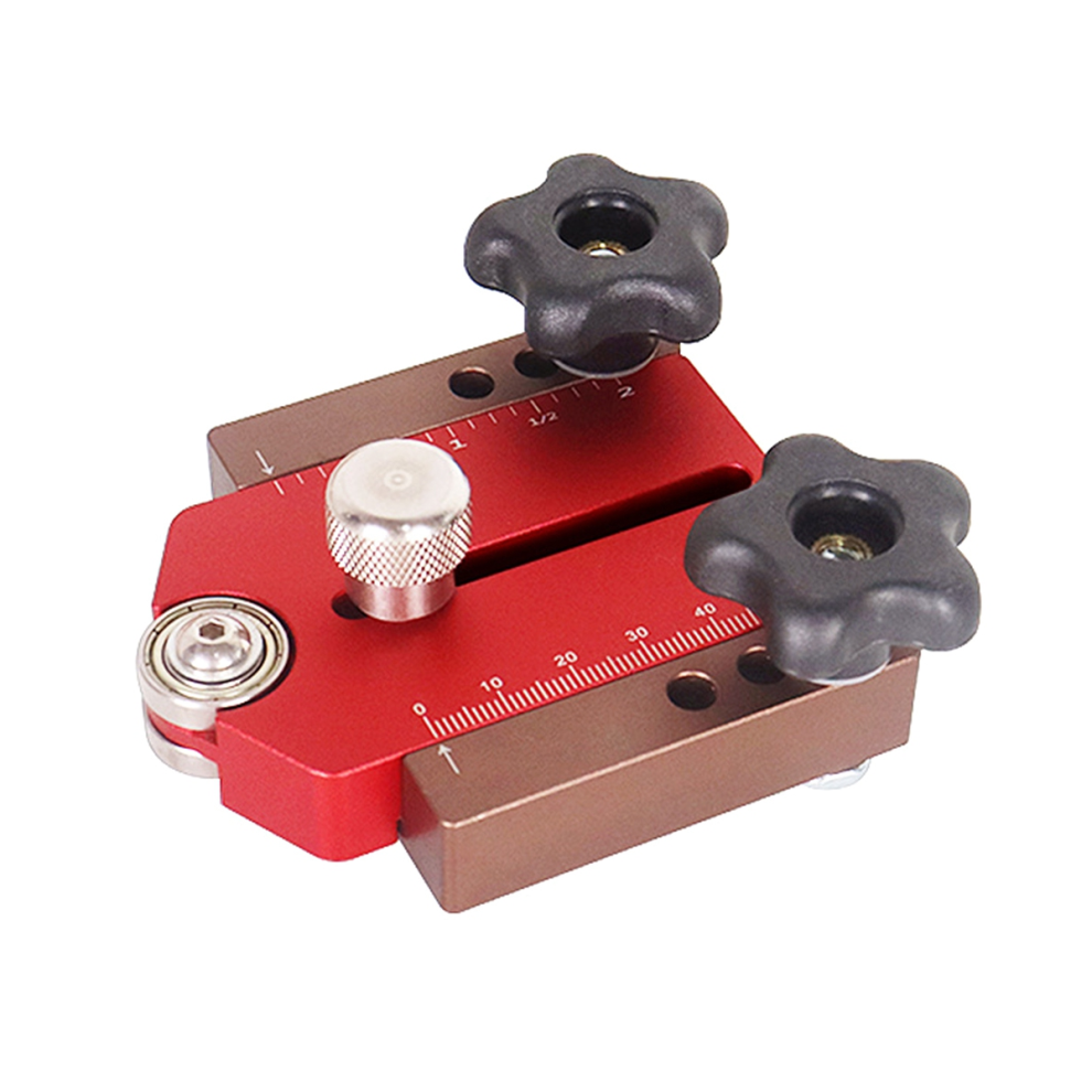 Thin Rip Jig Table Saw Jig Guide Tool for Repeat Narrow Strip Cuts with Adjustable Roller for 3/4Inch x 3/8Inch Slots