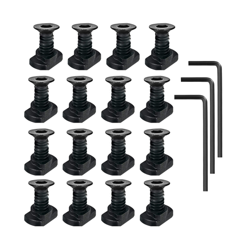16 Pack M 4 T-Nut Metric Camming Screw Replacement Sets Compatible with Standard Rail Systems, with Thread Screws 2