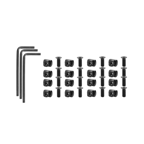 16 Pack M 4 T-Nut Metric Camming Screw Replacement Sets Compatible with Standard Rail Systems, with Thread Screws