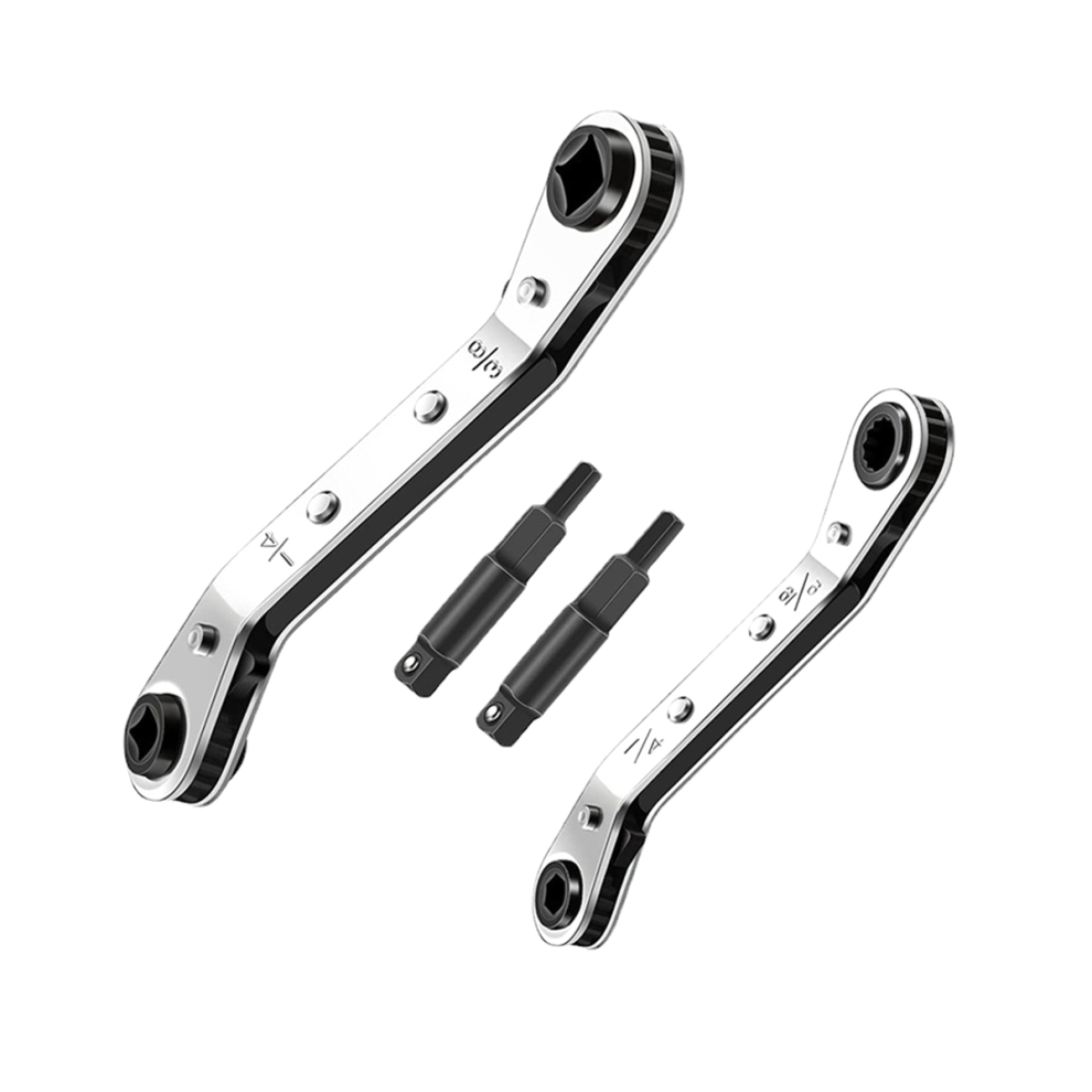 Hvac Service Wrench Tool, Air Conditioner Valve Ratchet Wrench Set For Air Refrigeration Tool And Equipment Repair Tool 4863233605857