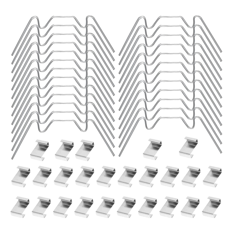 100Pcs Greenhouse Glass Clips,Stainless Steel Greenhouse Glass Pane Fixing Clips Greenhouse Clips Glass Clamps