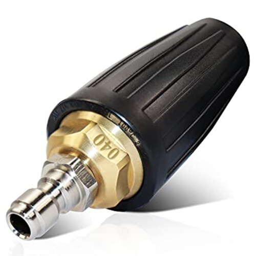 Ccdes 1/4'' Washer Nozzle, High Pressure Washer Rotating Turbo Nozzle High Pressure Washer Rotating Turbo Spray Nozzle 1 4 Quick Connect