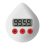 Digital Bathroom Clock Waterproof Shower Clock Timer Temperature Humidity Visual Countdown Timer Wall Clock White 1