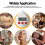 Digital Bathroom Clock Waterproof Shower Clock Timer Temperature Humidity Visual Countdown Timer Wall Clock White 8