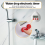Digital Bathroom Clock Waterproof Shower Clock Timer Temperature Humidity Visual Countdown Timer Wall Clock White 9
