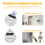 Digital Bathroom Clock Waterproof Shower Clock Timer Temperature Humidity Visual Countdown Timer Wall Clock White 7