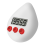 Digital Bathroom Clock Waterproof Shower Clock Timer Temperature Humidity Visual Countdown Timer Wall Clock White 4