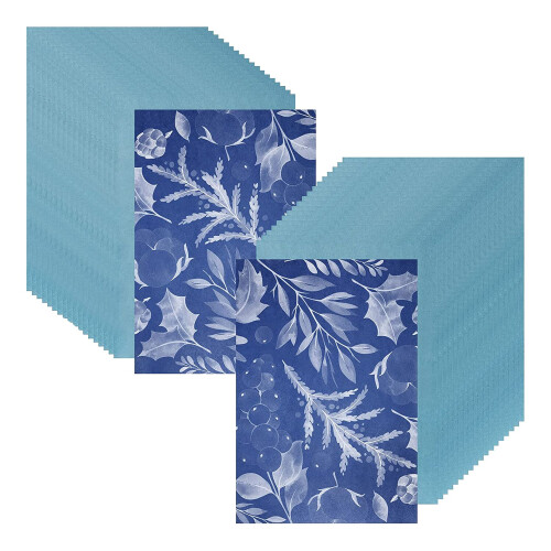 50 Sheets Paper Kit White Blues Sensitivity Sun Paper DIY Sun Printing Paper(A4/8.27 x 11.69 Inches)