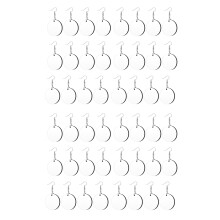 36 Pcs Round Sublimation Blank Earrings Bulk Heat Transfer Earrings Unfinished Wood Transfer White Earring with Hooks