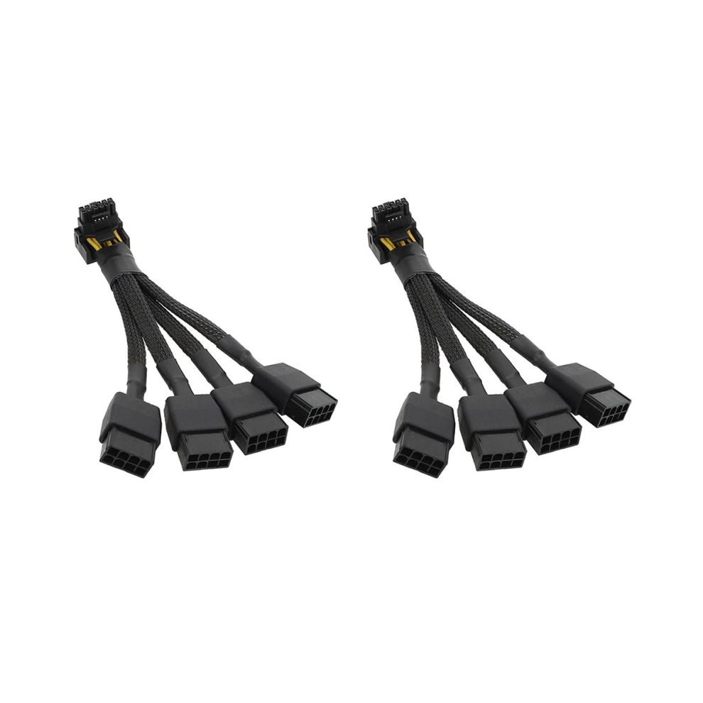 Jojomino 2Pcs 4X8 Pin Pci-E To 16 Pin Graphics Card Power Cable 12Vhpwr Connector Adapter Cable For Gpu Rtx4090 Rtx4080