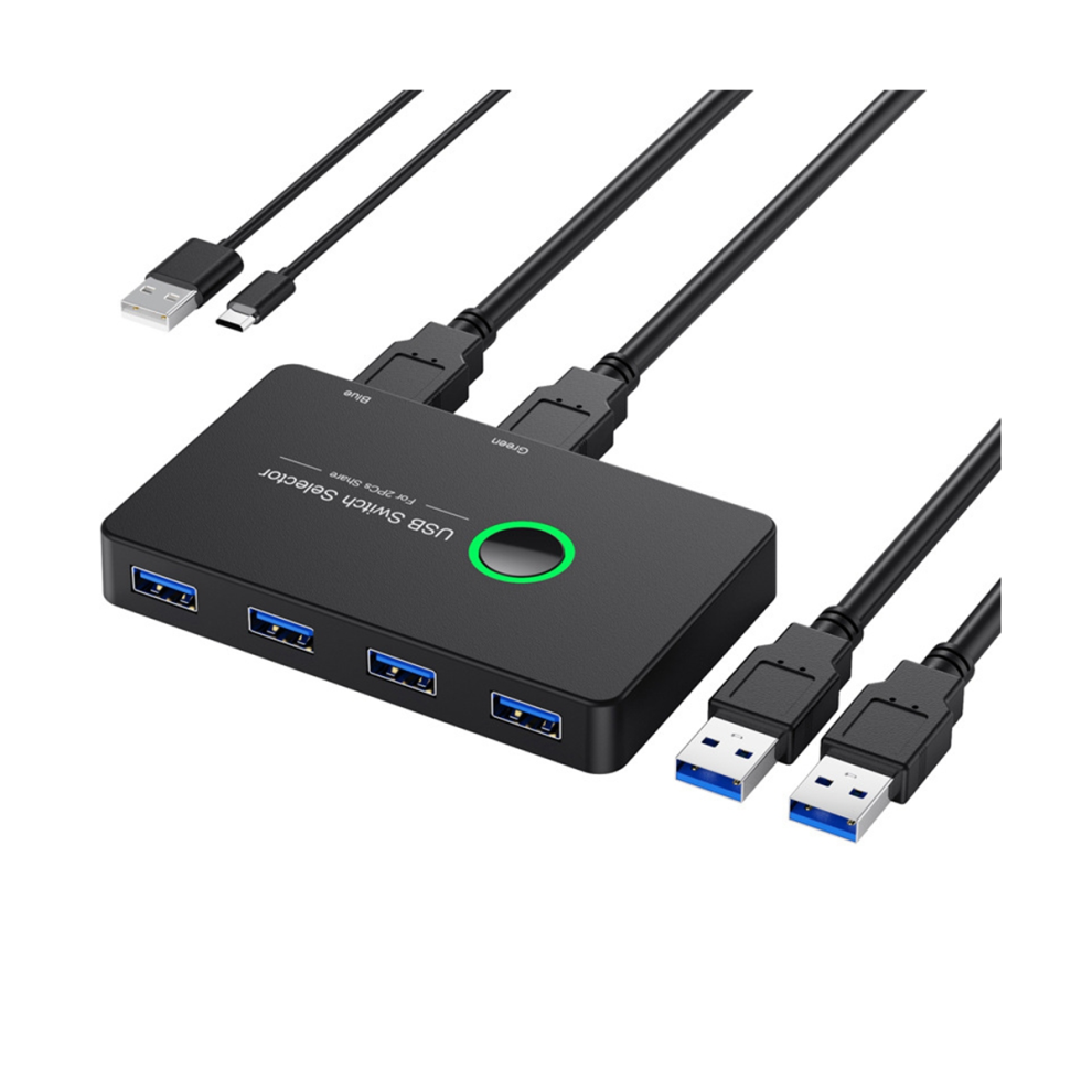 Usb Kvm Switch Usb 3.0 Kvm Usb Switcher For Keyboard Mouse Printer Mi Box 2Pc Port Sharing 4Pcs Device Usb Hub 4863233629549