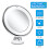 With Suction Cup LED Makeup Mirror Home White Battery Powered Dressing Table PVC 5
