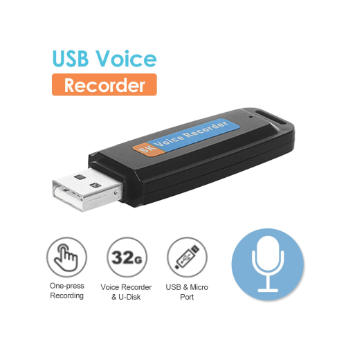 Portable Rechargeable U-Disk USB Digital Audio Voice Recorder Mini Dictaphone Activated Recorder -White 2