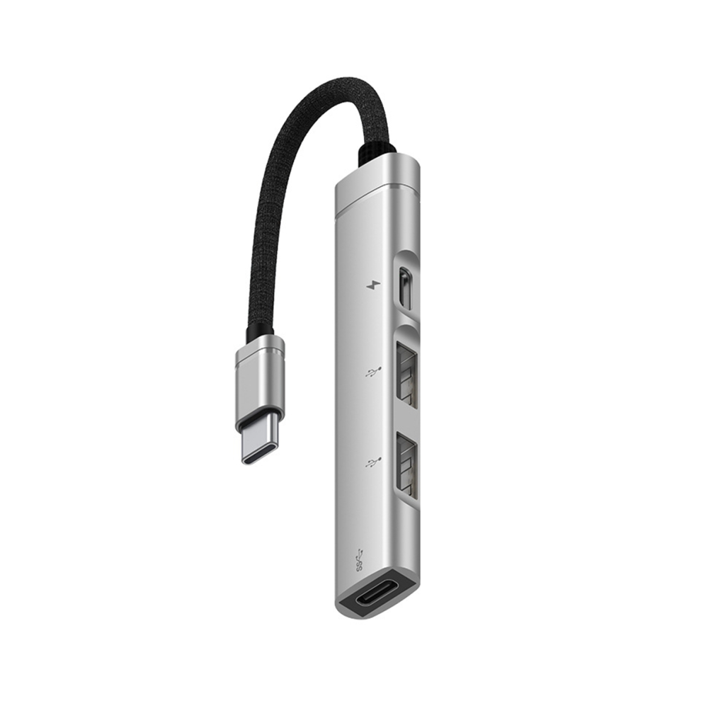 For Android Mobile Phone Computer Tablet Portable Pd Charging Hub Type-C Usb C Expansion Dock, Silver 4863233632938