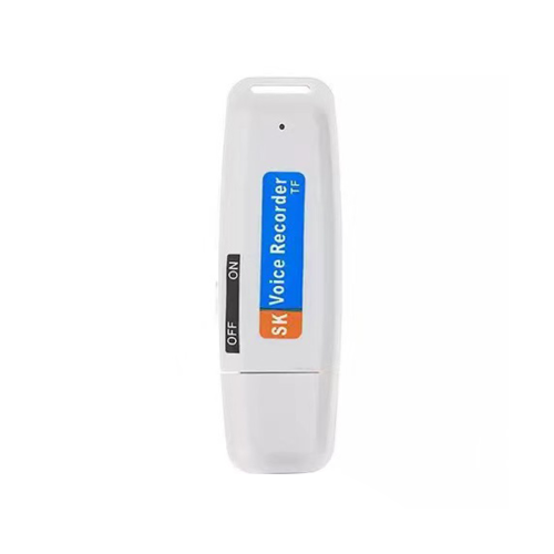 Portable Rechargeable U-Disk USB Digital Audio Voice Recorder Mini Dictaphone Activated Recorder -White