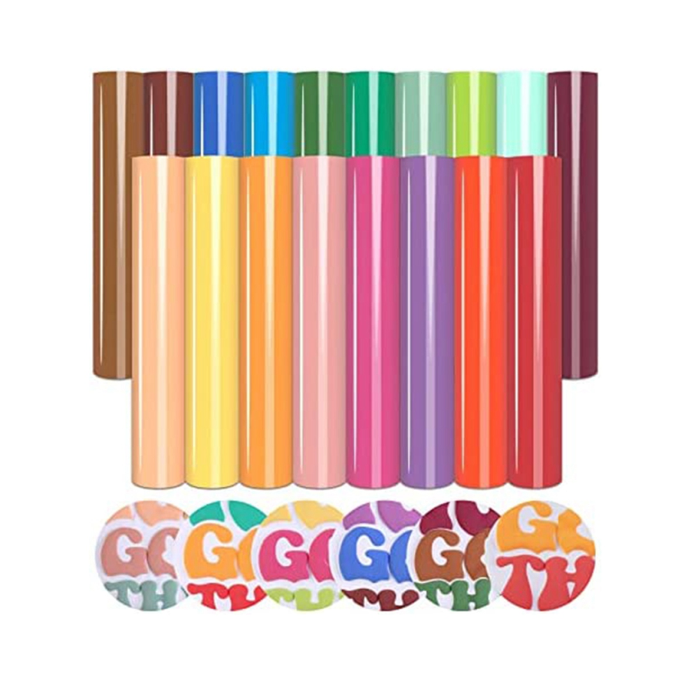 Puff Vinyl Heat Transfer - 18 Sheets 12 X 10Inches 3D Puff HTV Heat Transfer Vinyl for T-Shirts DIY Compatible