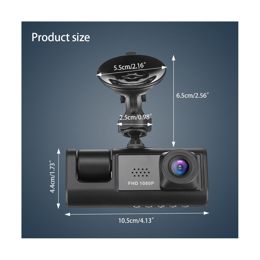 Car Dvr Hd 1080P 3-Lens Inside Vehicle Dash Camthree Way Camera Dvrs Recorder Video Registrator Dashcam Camcorder 4863233636387