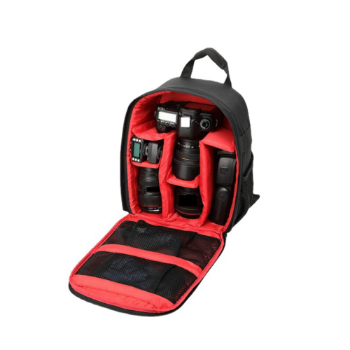 Red Multi-Functional DSLR Camera Backpack - Waterproof, Padded, Comfortable Outdoor Bag for Hiking & Travel