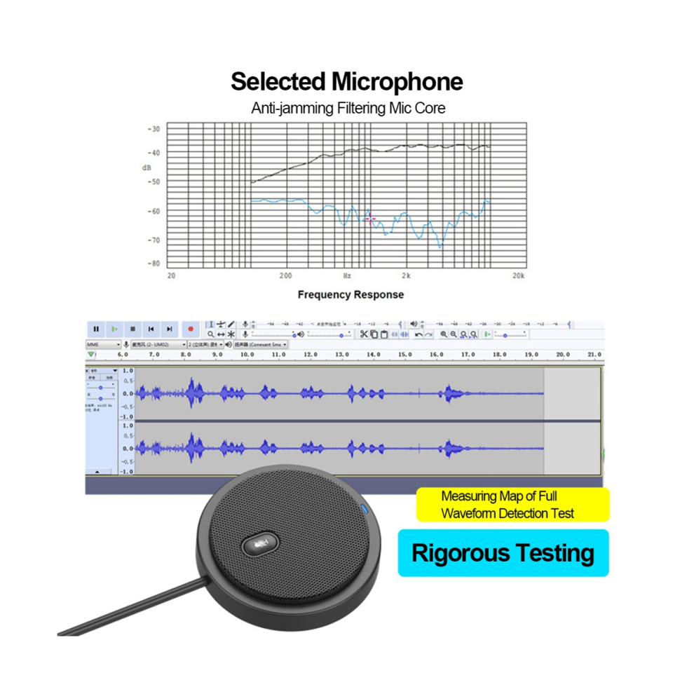 Usb Omni-Directional Condenser Microphone Mic For Meeting Business Conference Computer Laptop Pc Voice Chat Live 4863233640377