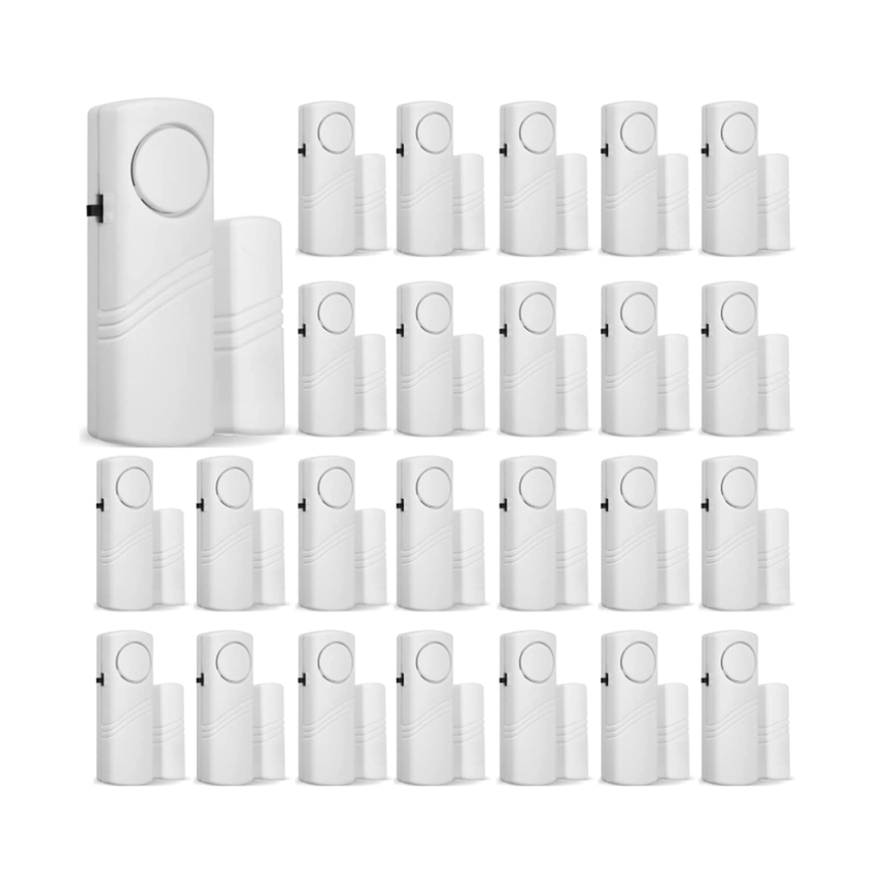 24Pcs Door and Window Alarm Electronic Alarm Window Alarm Sensor Anti-Burglary Window Security Alarm