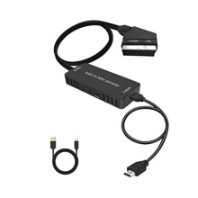 Scart to -Converter Audio Converter Video Cablebox Adapter Supports 1080P HD Conversion Adapter
