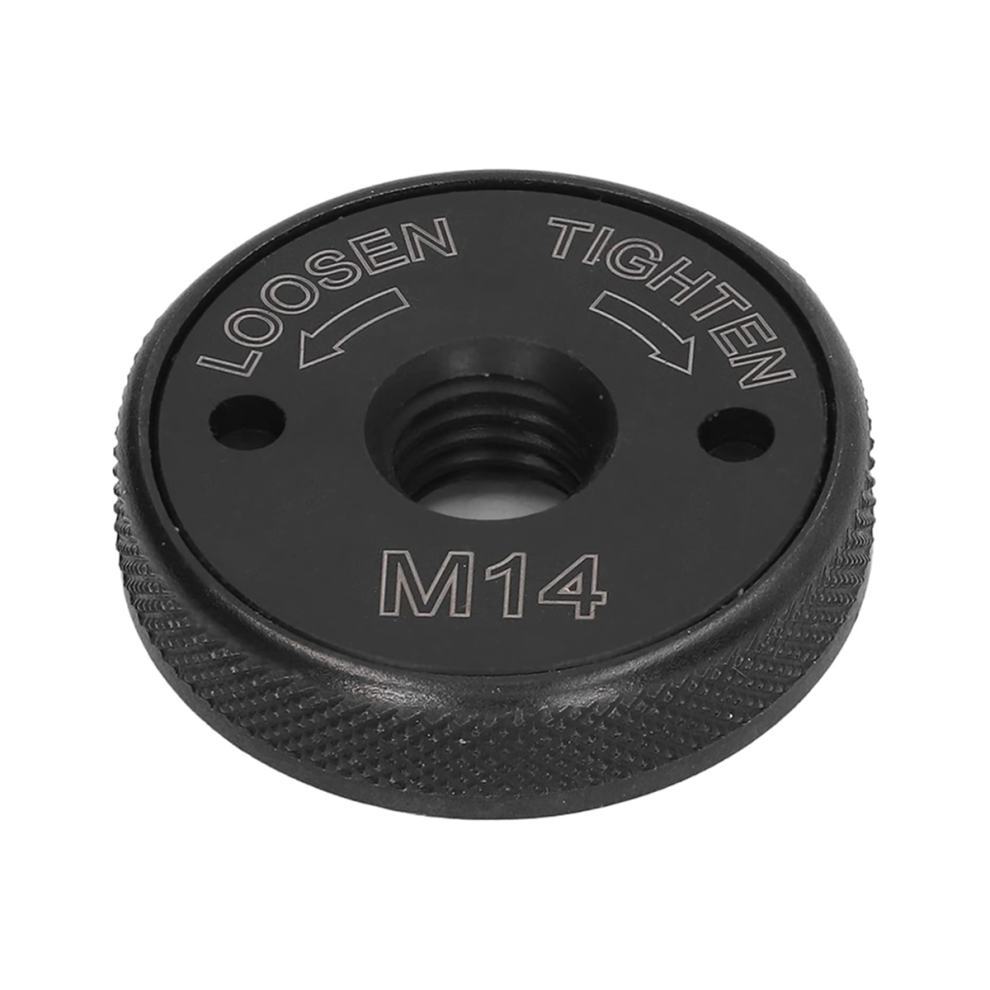 M14 Thread Angle Grinder Clamping Nut, Quick Release Nut Replacement Fast Locking Retaining Flange Nut - Black 4863233643125