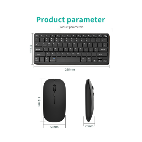 Wireless Bluetooth Keyboard Mouse Three Mode Keyboard Rechargeable Keyboard Mouse Support Tablet Laptop Computer Pink 2