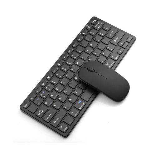 Wireless Bluetooth Keyboard Mouse Three Mode Keyboard Rechargeable Keyboard Mouse Support Tablet Laptop Computer Black 2