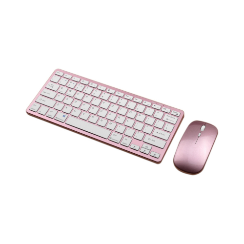 Wireless Bluetooth Keyboard Mouse Three Mode Keyboard Rechargeable Keyboard Mouse Support Tablet Laptop Computer Pink 1