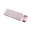 Wireless Bluetooth Keyboard Mouse Three Mode Keyboard Rechargeable Keyboard Mouse Support Tablet Laptop Computer Pink 1