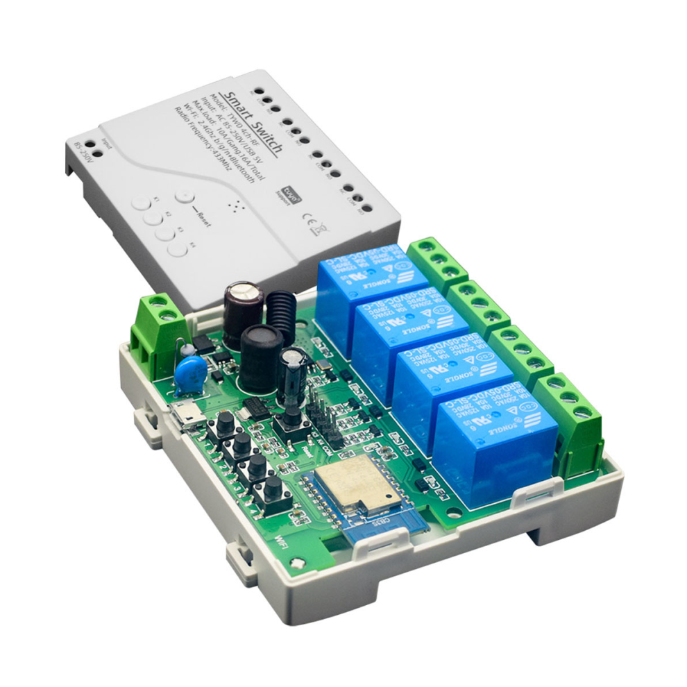 Tuya Smart Switch Wifi Switch Diy Timer Ac 85V-250V 4Ch Rf Smartlife Home Automation Module For Alexa Google Home 4863233643323