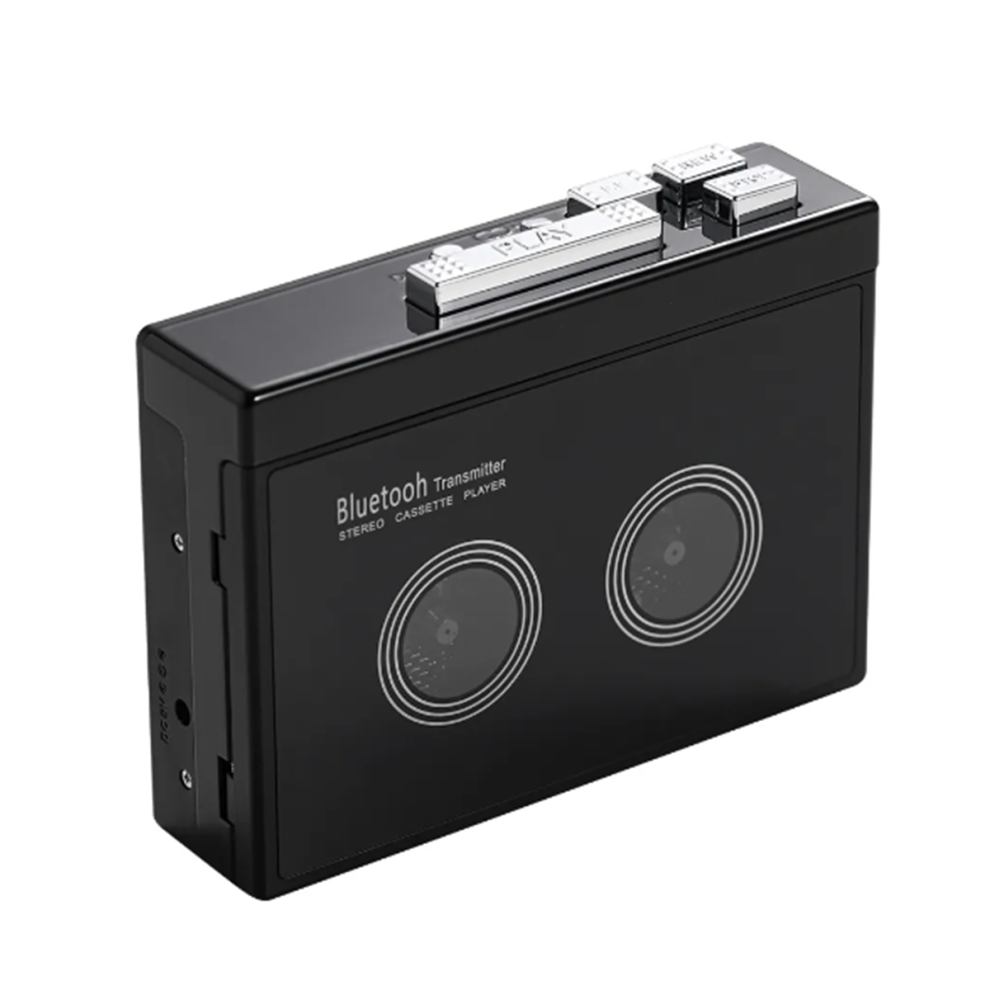 Retro Stereo Cassette Player Walkman Cassette Tape Music Audio Auto Reverse With Bluetooth Black 4863233644245