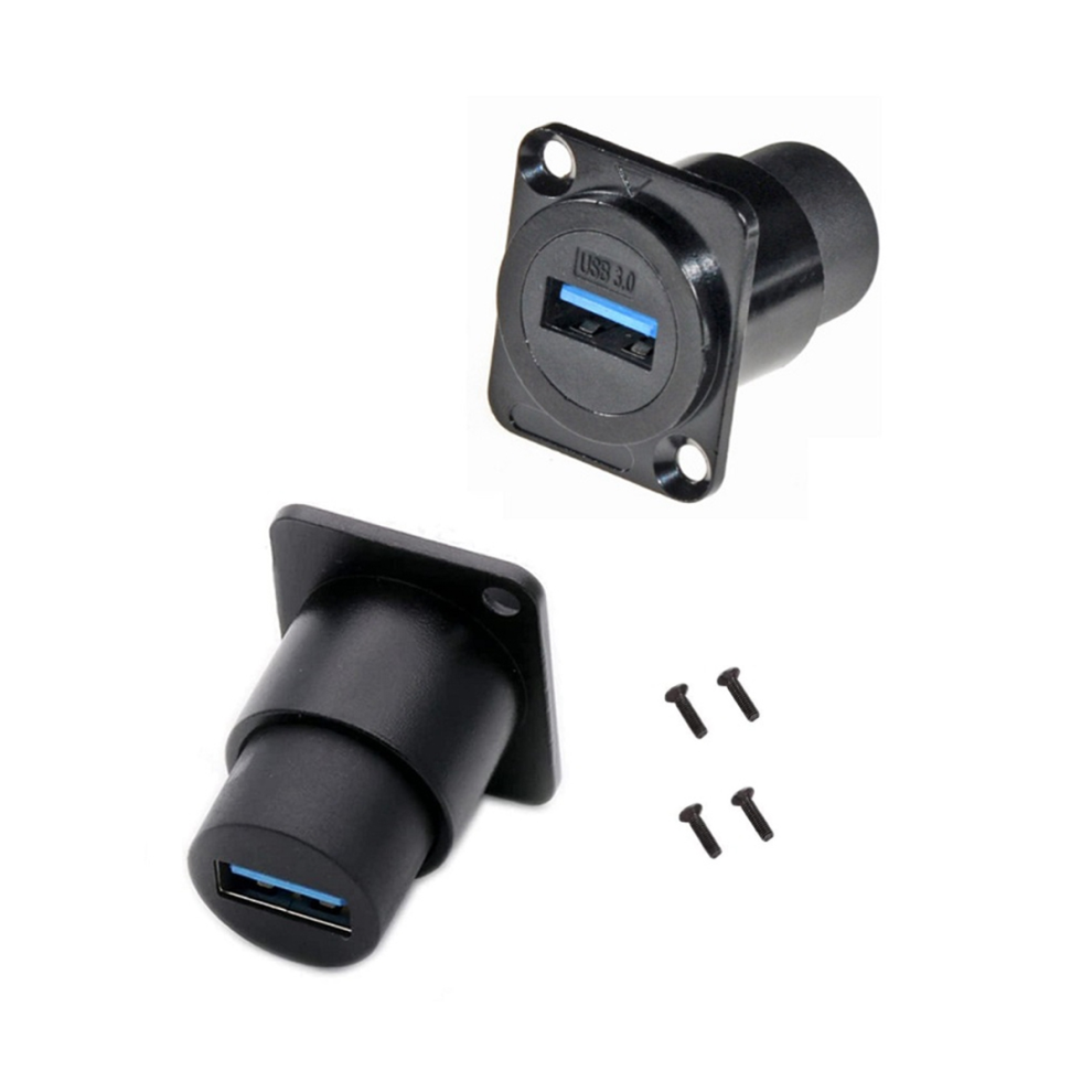 2Pcs D Type Metal Usb3.0 Socket Female To Female Usb 3.0 Connector D-Type Usb Panel Mounting Solderless Signal Coupler 4863233644689