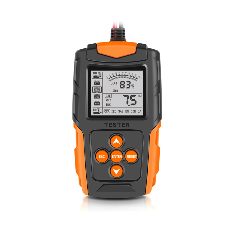 12V 24V Portable Professional Car Battery Tester Motorcycle Digital Battery Analyzer For Lead-Acid Battery Testing 4863233644795