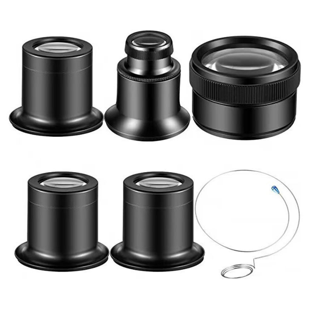 Jojomino Jeweler Watch Magnifier Tool 5X 10X 15X 20X 30X Portable Monocular Magnifying Glass Loupe Lens For Eye Magnifier Lens