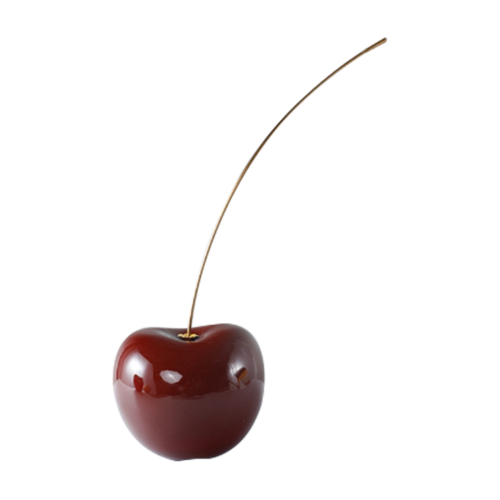 Small Cherry Sculpture Table Decor Artistic Resin Sculpture and Decor Accents Modern and Luxury Room Decor Sculpture