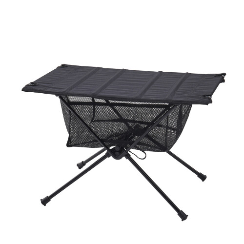 Living And Home Aluminium Camp Table with Mesh Shelf 1