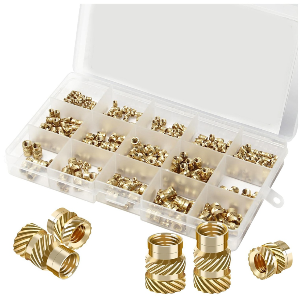 362Pcs Nut Inserts, M2/M3//M5/M6 Threaded Inserts, Heat Set Insert Tool, Female Thread Knurled Heat Embedment Nut 4851714884686